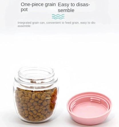 2-in-1 Hunde-Katzen-Wasserflasche mit Aufbewahrung, Futter- und Wasserbehälter für Welpen, Haustiere, Hundenapf, Outdoor-Reisebedarf für Haustiere