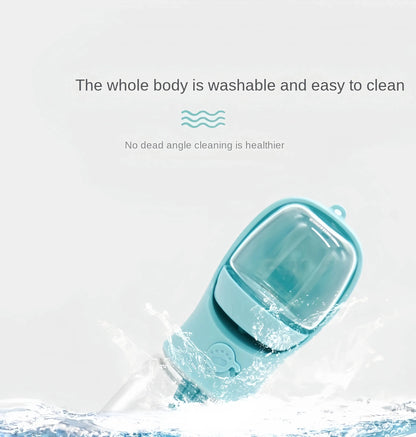 2-in-1 Hunde-Katzen-Wasserflasche mit Aufbewahrung, Futter- und Wasserbehälter für Welpen, Haustiere, Hundenapf, Outdoor-Reisebedarf für Haustiere