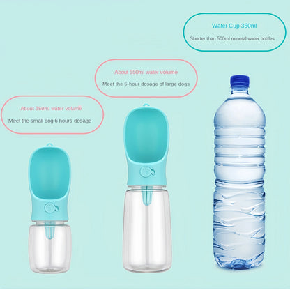 2-in-1 Hunde-Katzen-Wasserflasche mit Aufbewahrung, Futter- und Wasserbehälter für Welpen, Haustiere, Hundenapf, Outdoor-Reisebedarf für Haustiere